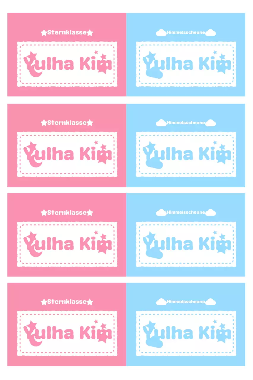 Rosa süße Kindergarten-Aufkleber