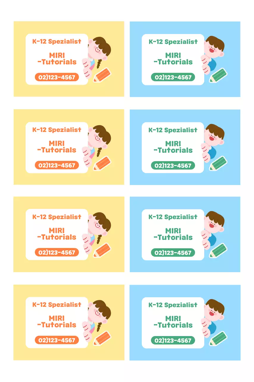 Himmelblaue einfache Bildungsanzeige