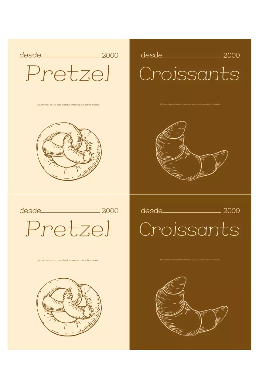 Promoción de panadería vintage beige