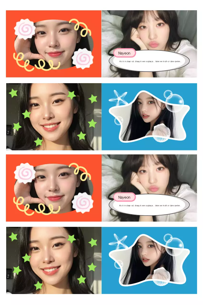 Oranje schattige selfie fotolijst