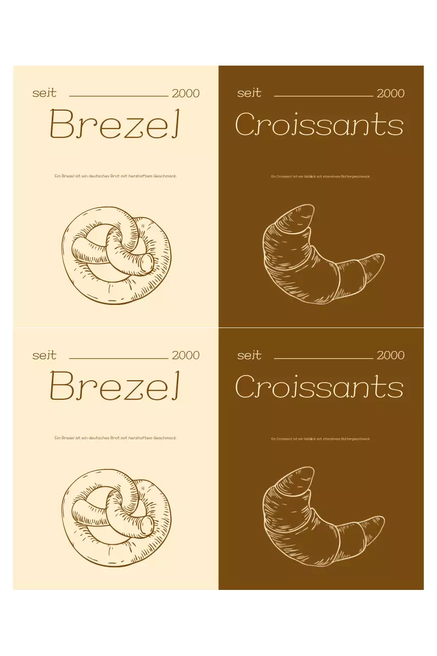 Beige Vintage Bäckerei-Aktion