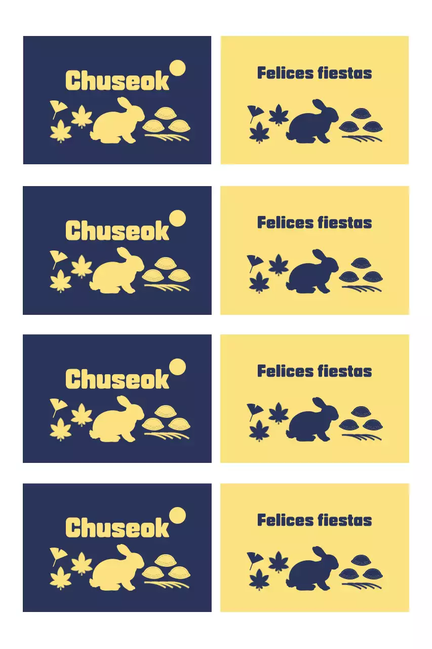 Celebración tradicional azul de Chuseok