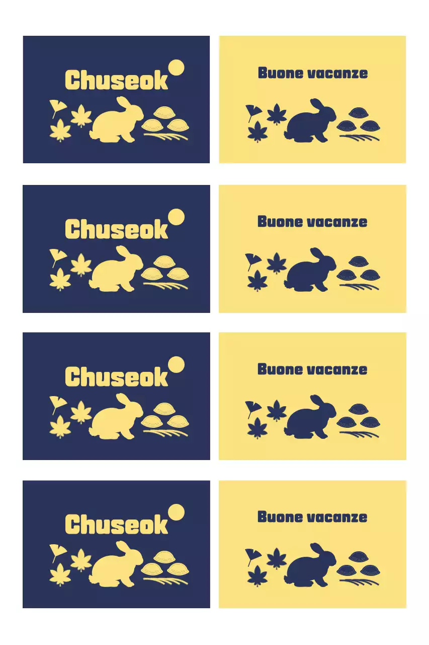 Tradizionale celebrazione del Chuseok in blu