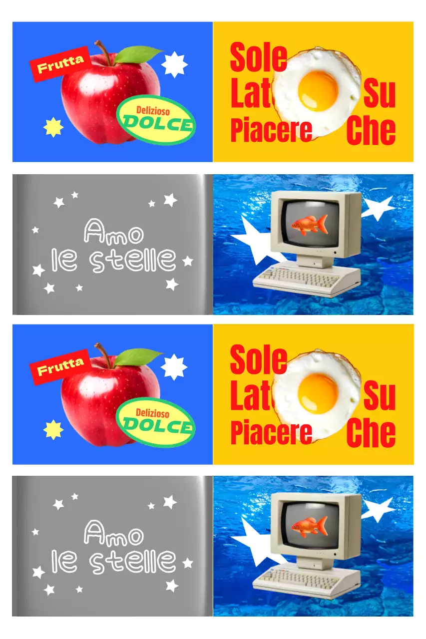 Pubblicità grafica pop art blu