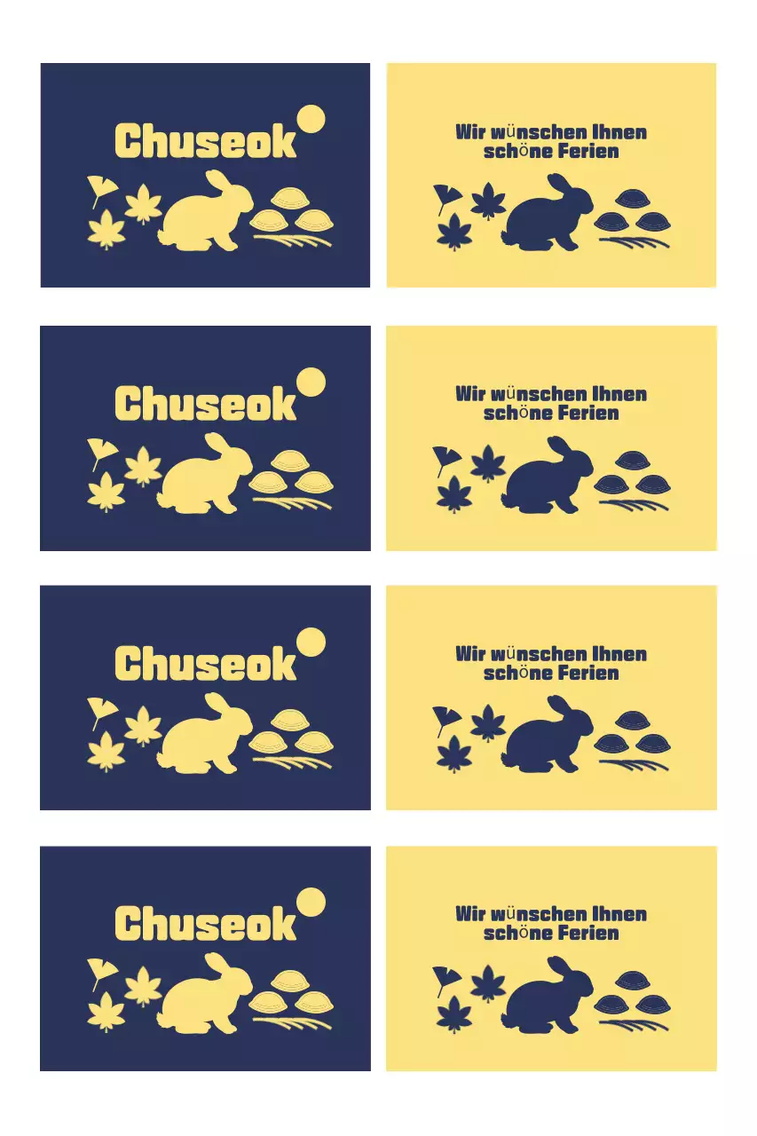 Traditionelles Chuseok-Fest in Blau