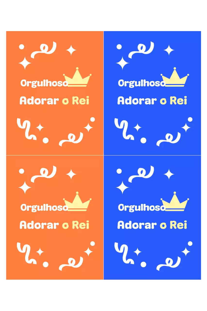 Cartão postal religioso pop laranja