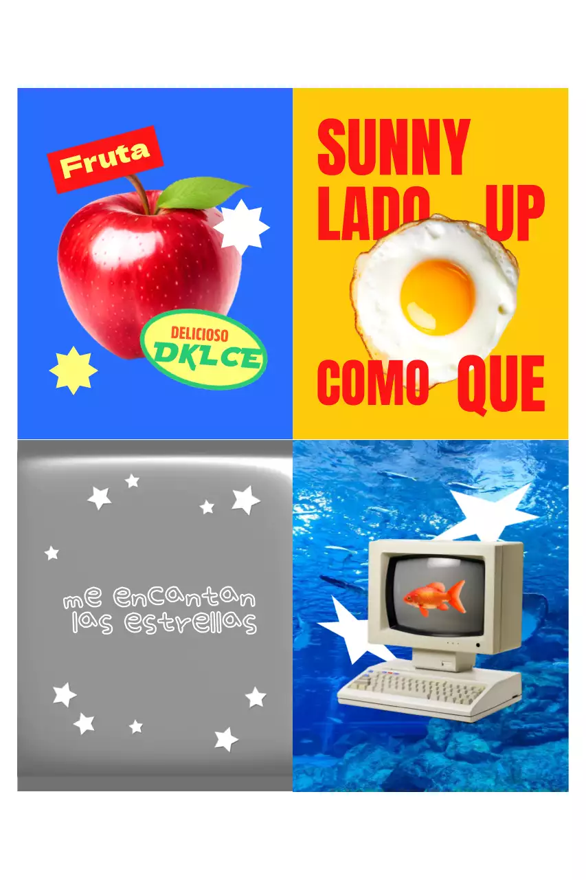 Póster de arte pop azul