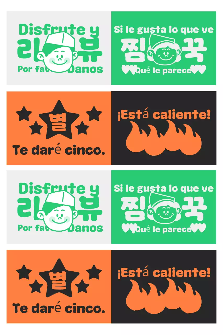 Promoción de reseñas de comida Orange Pop