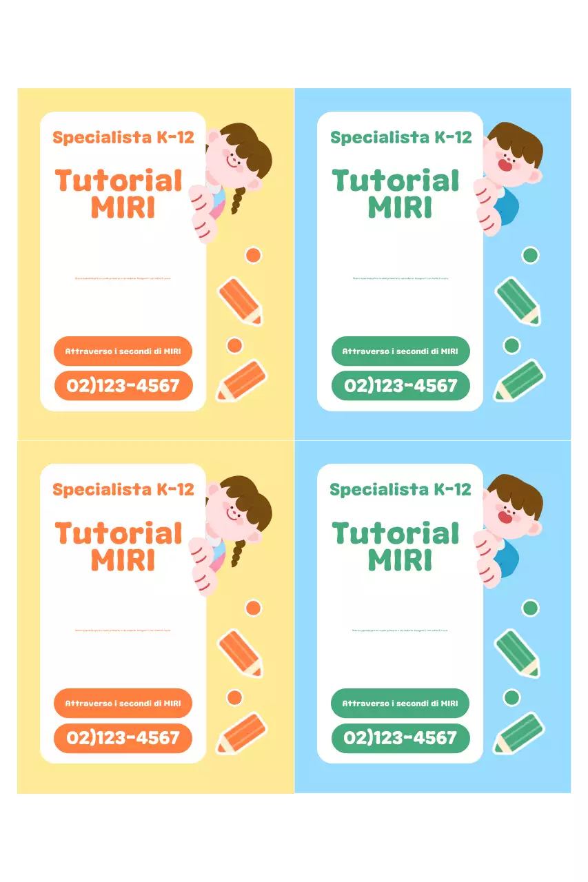 Annuncio di reclutamento di tirocinanti carini gialli