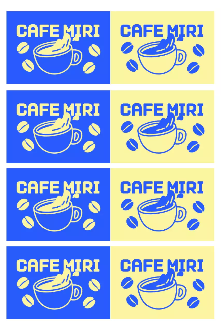 Blaues einfaches Café-Logo