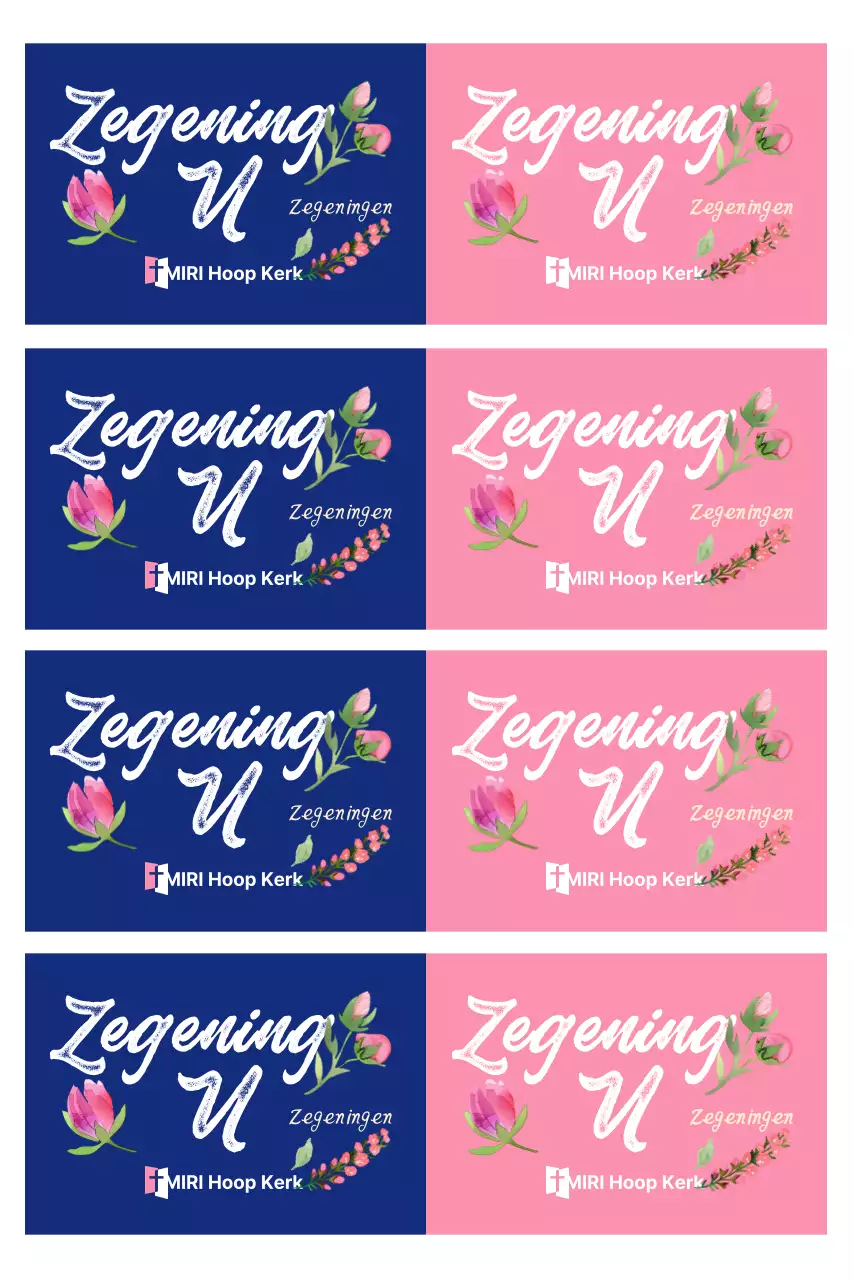 Roze eenvoudige zegengroeten