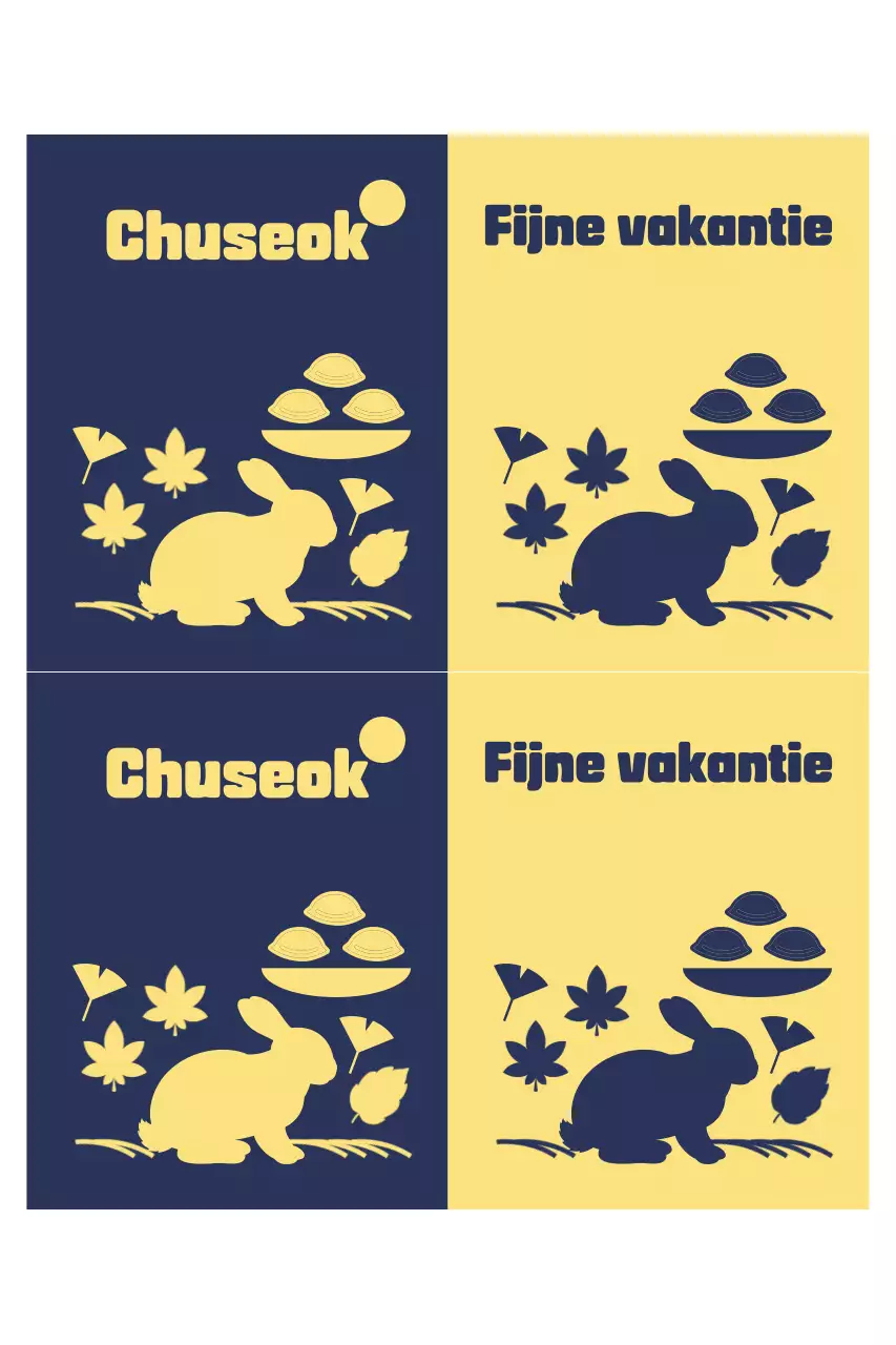 Blauwe traditionele Chuseok-viering