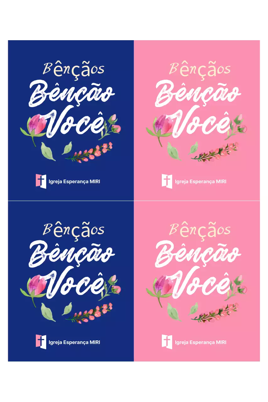 Evento de Mensagem de Bênção Moderna Rosa