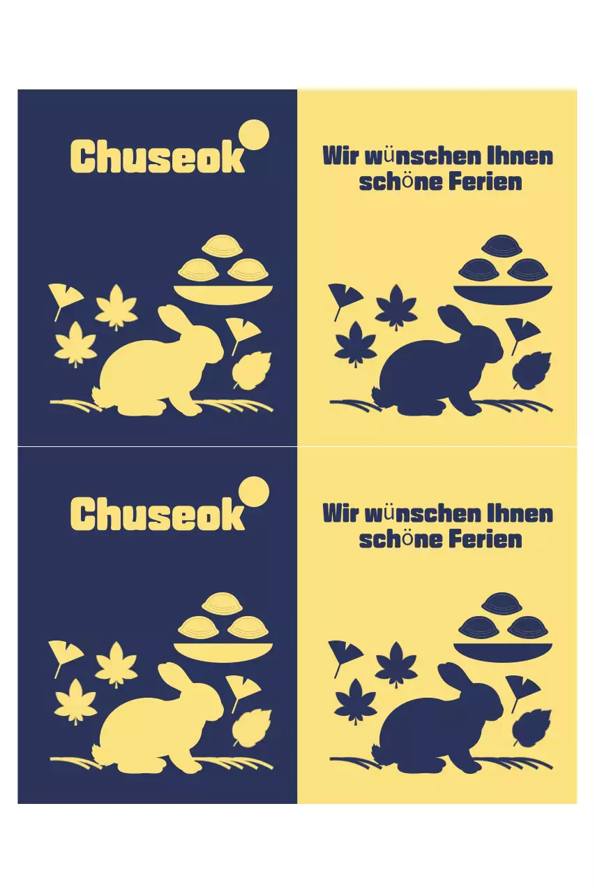 Traditionelles Chuseok-Fest in Blau