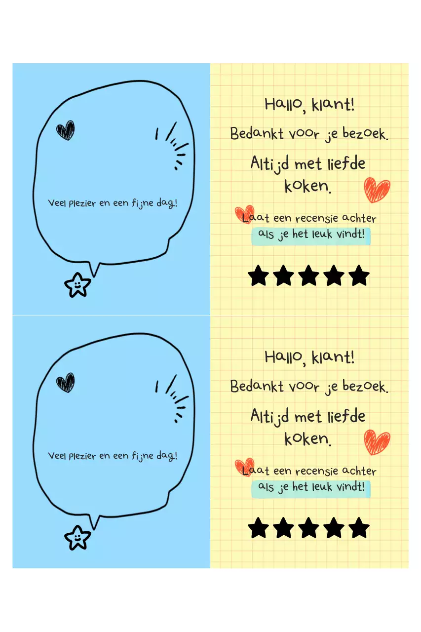 Hemelsblauwe schattige servicegids memo