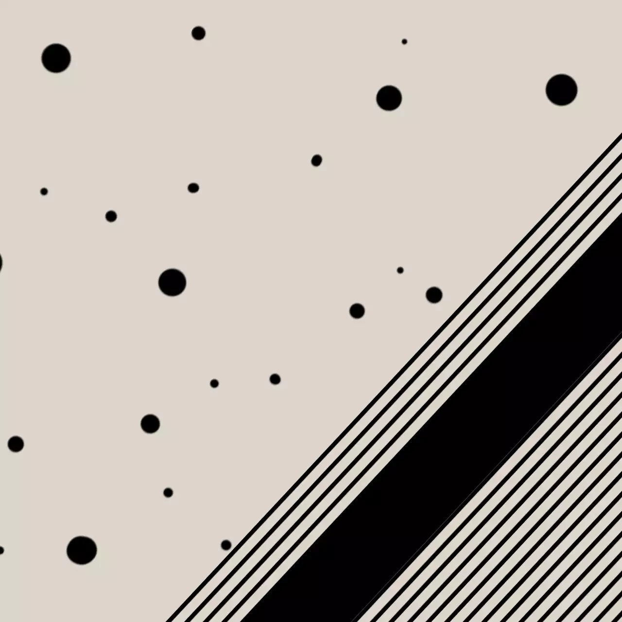 ベージュ モダン 抽象 コースター シンプルパターン