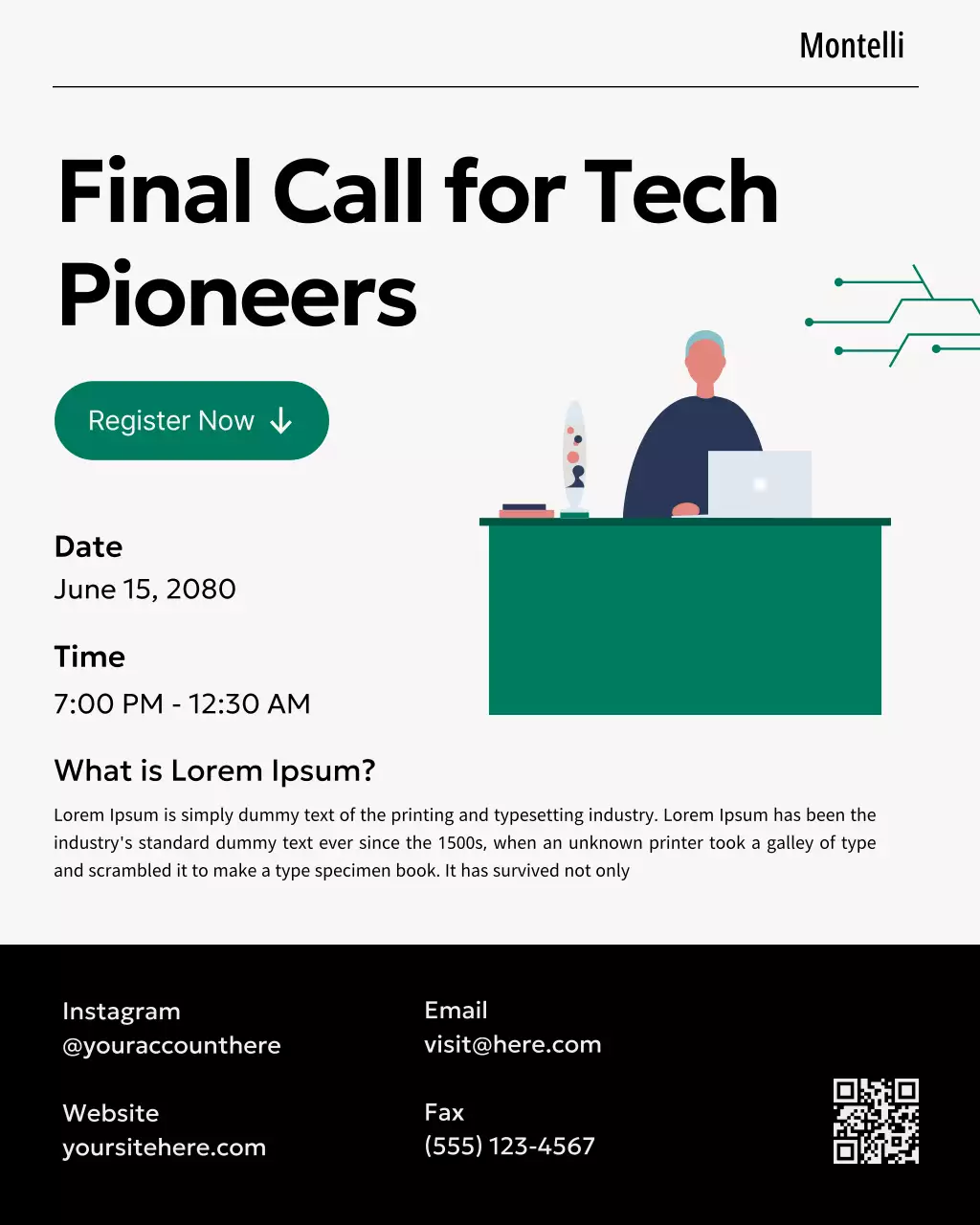 Beige Modern Tech Event Announcement