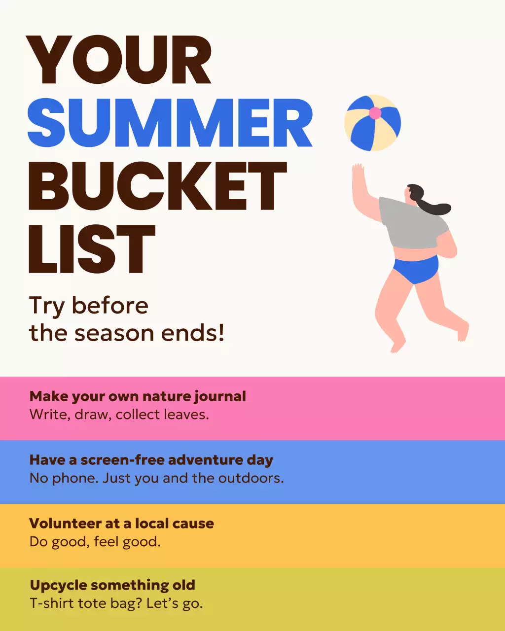 Beige Modern Summer Checklist