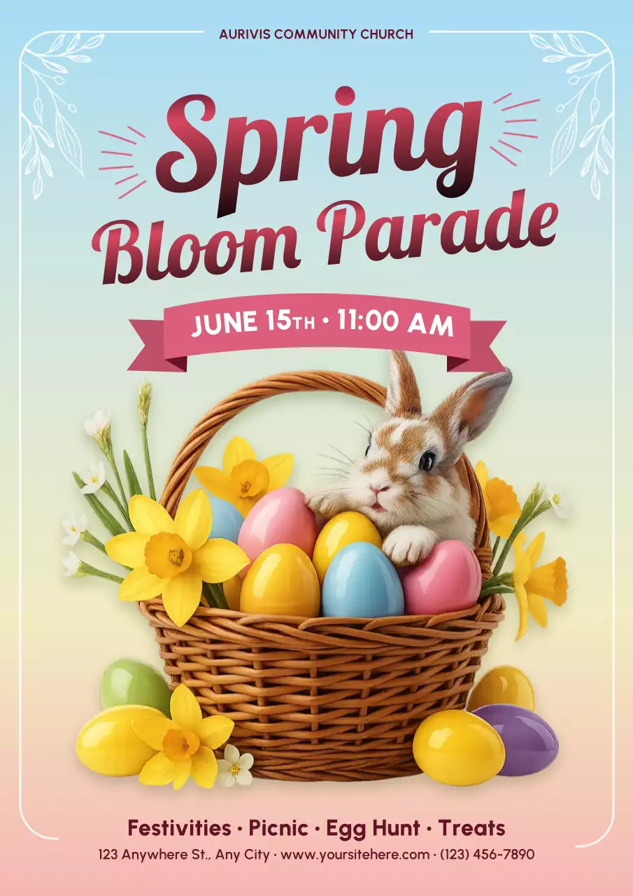 Colourful Rustic Spring Event Poster