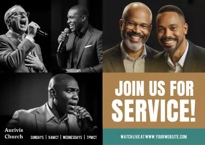 Modern Church Invitation Poster