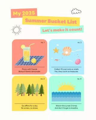 Colourful Trendy Summer Planner