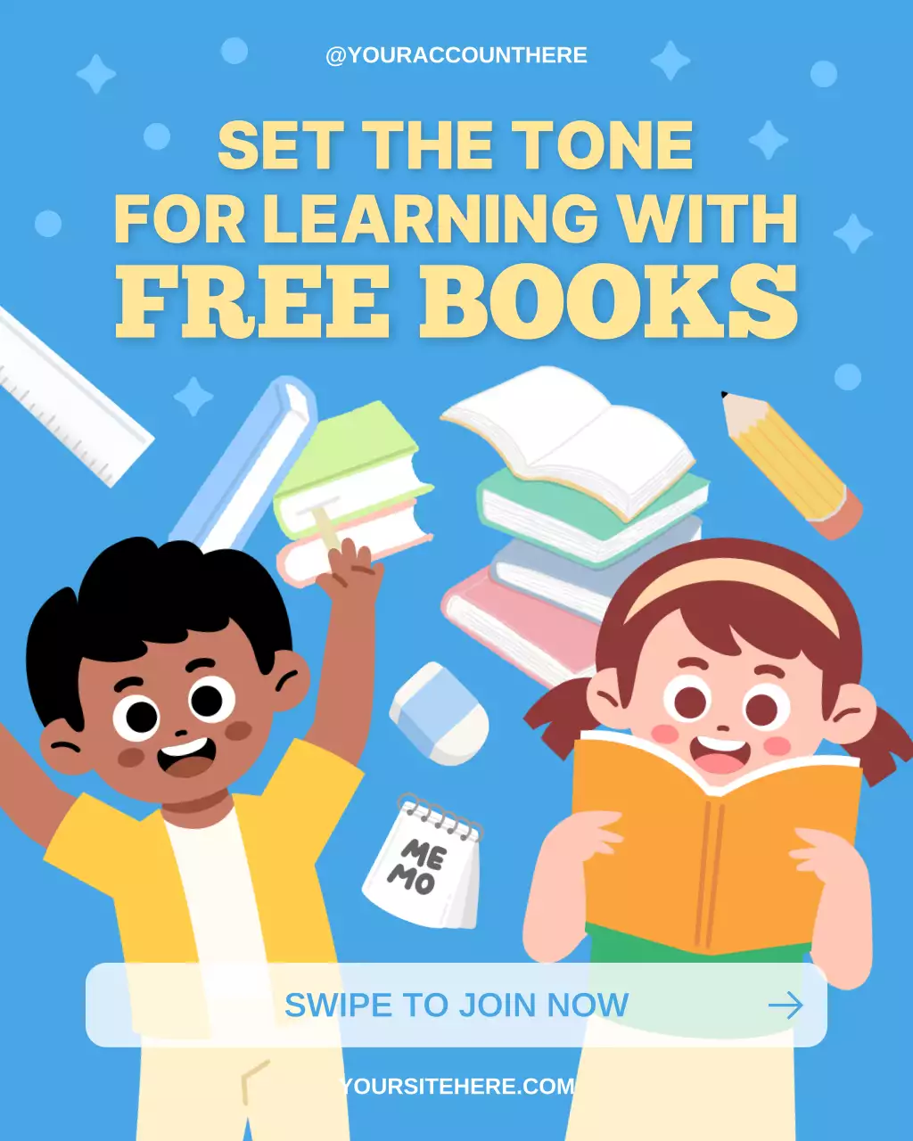 Free Books Back to School Giveaway Instagram Post