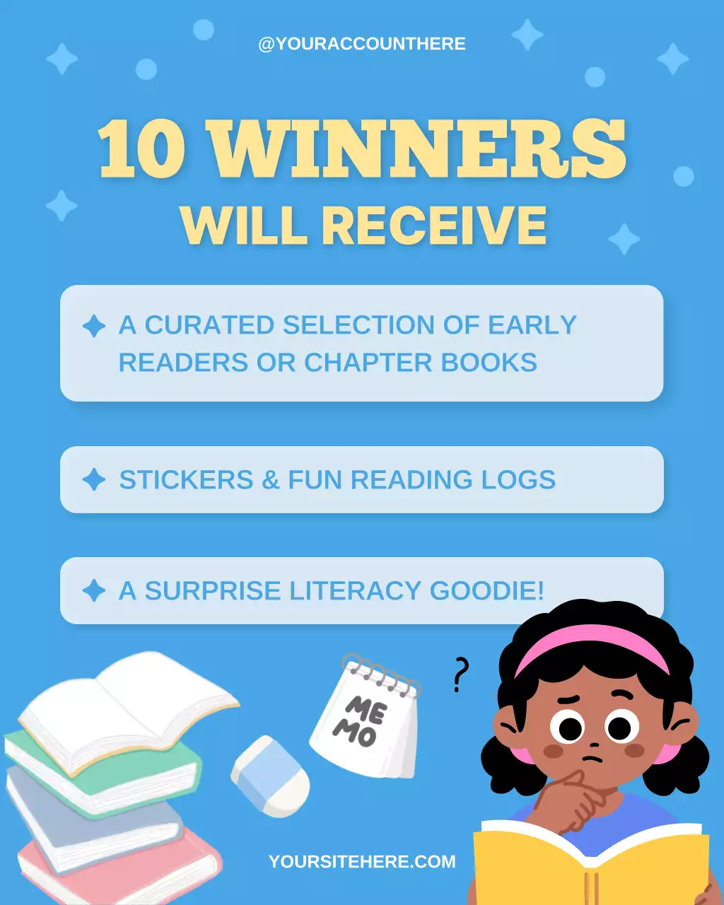 Free Books Back to School Giveaway Instagram Post