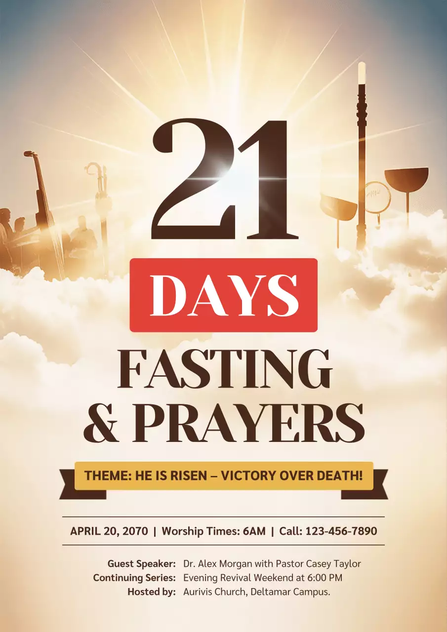 Beige Modern Religious Poster