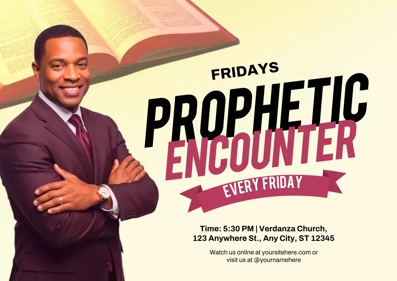 Beige Modern Church Promotion Poster