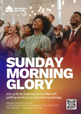 Colorful Modern Church Event Poster