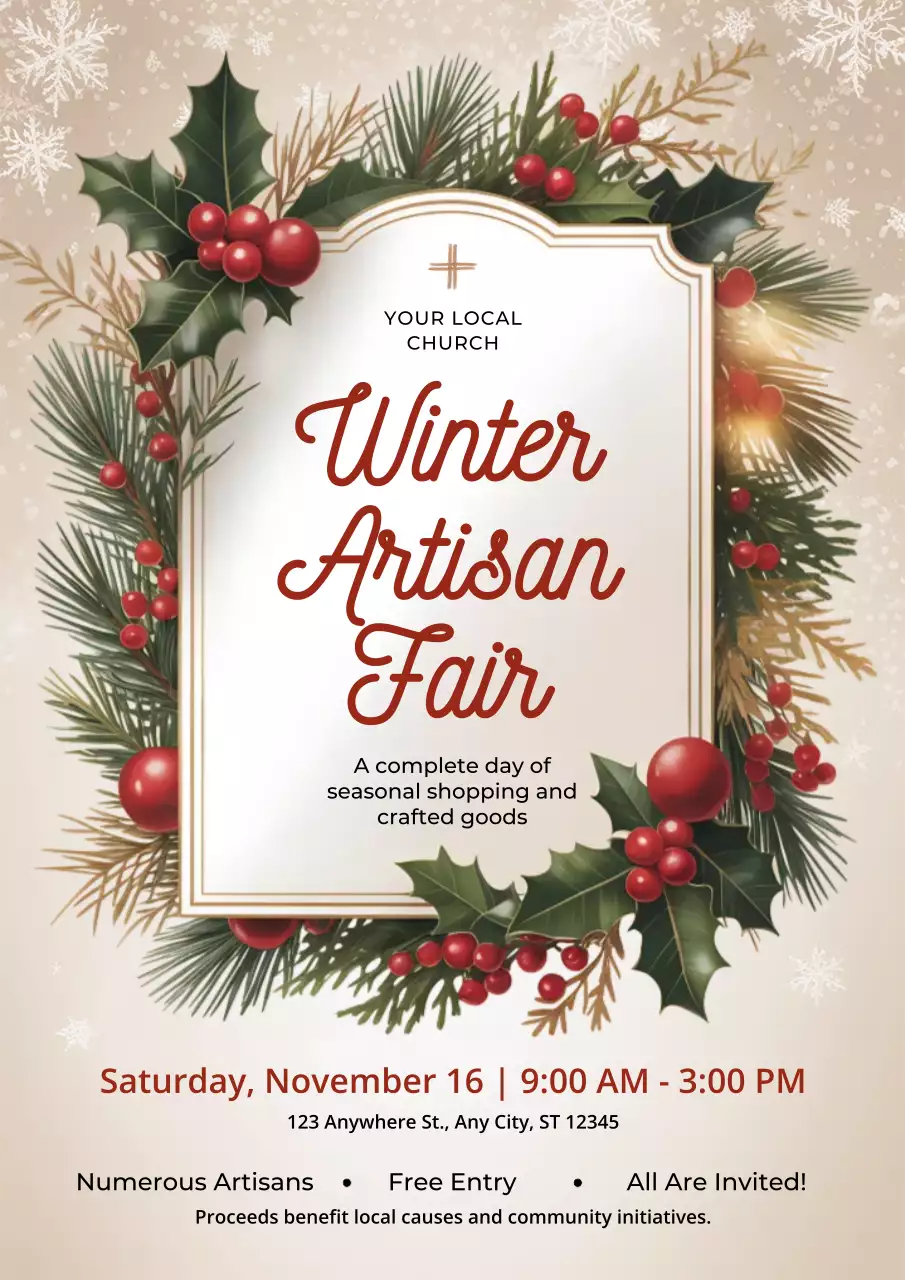 Winter Artisan Fair Announcement Poster