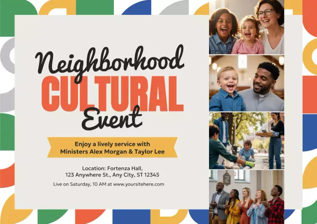 Poster Pengumuman Komunitas Modern Kuning