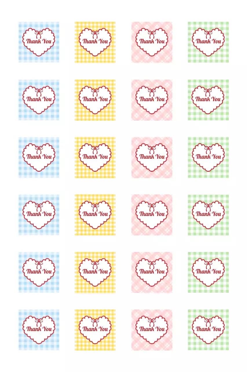 연보라 심플 감사 스티커