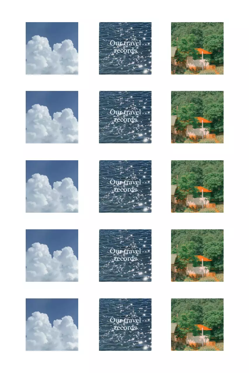 하늘색 모던 여행 포트폴리오