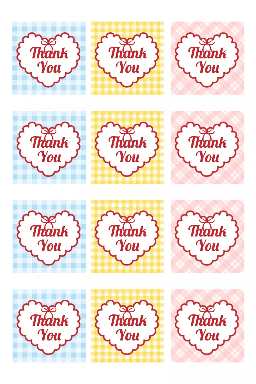 연보라 아기자기한 감사 스티커