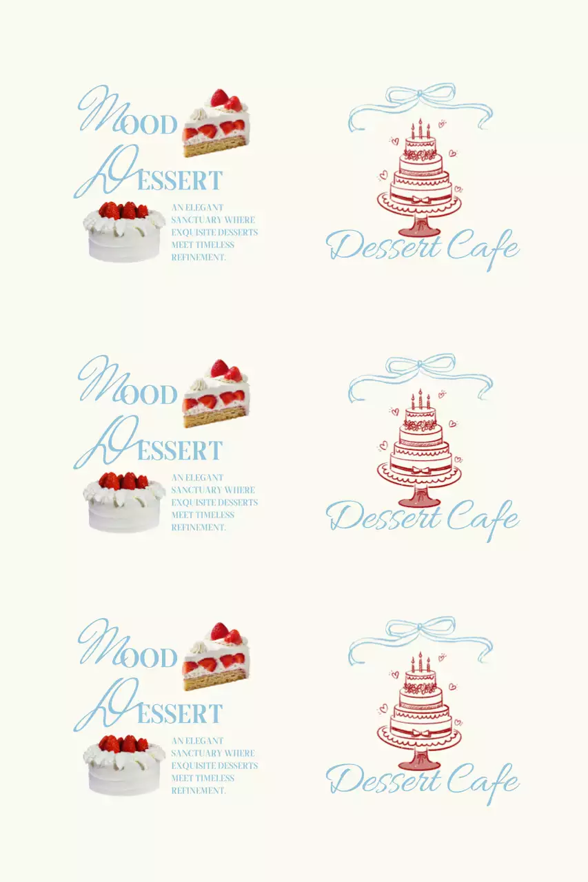 아이보리 심플 디저트카페 홍보