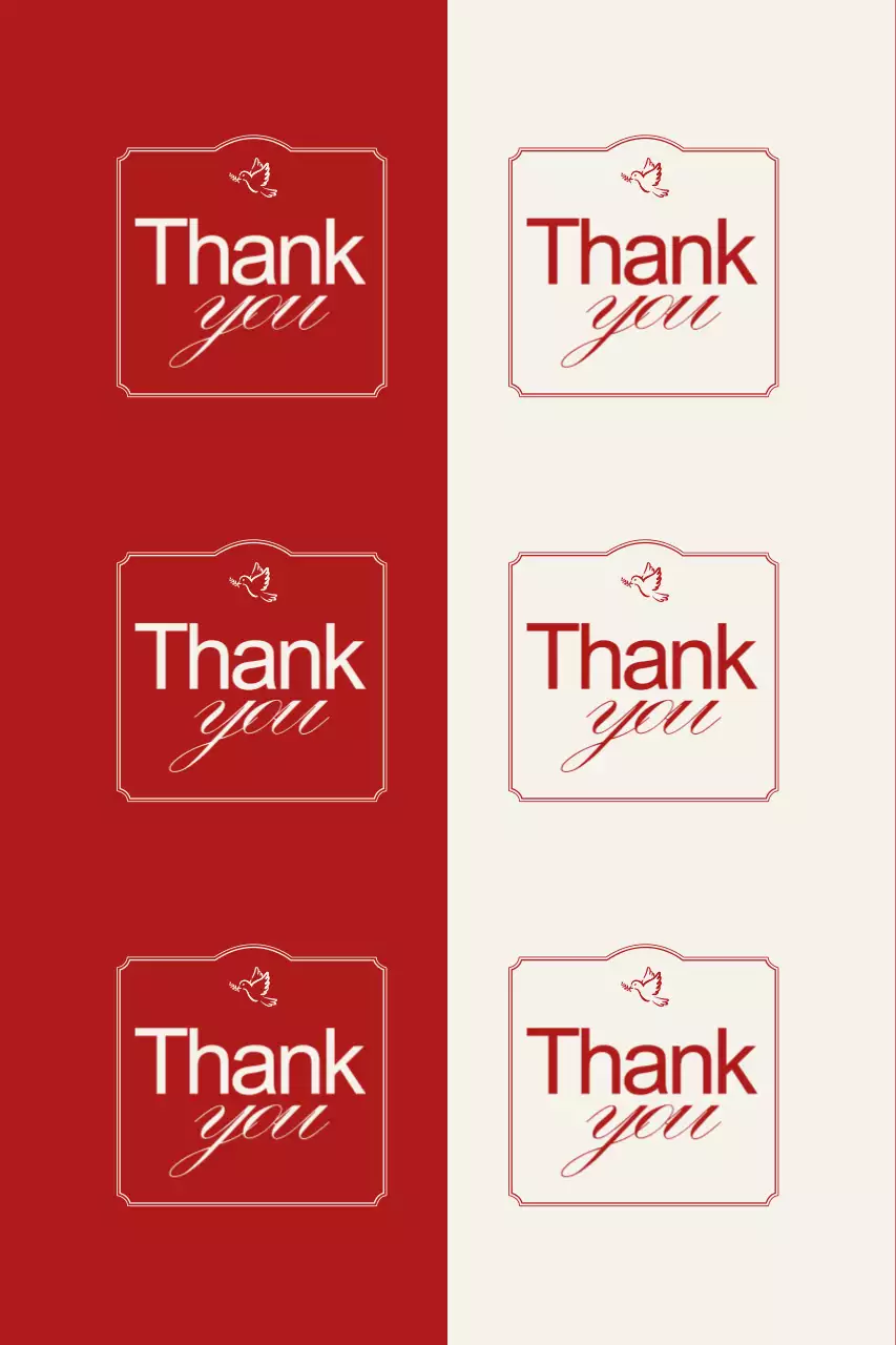 빨강 심플 감사 엽서