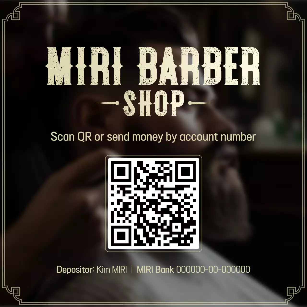 brown vintage barber advertisement