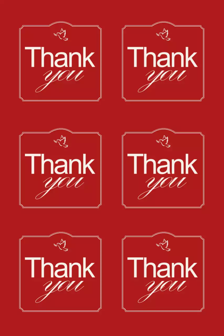 빨강 심플 감사 인사