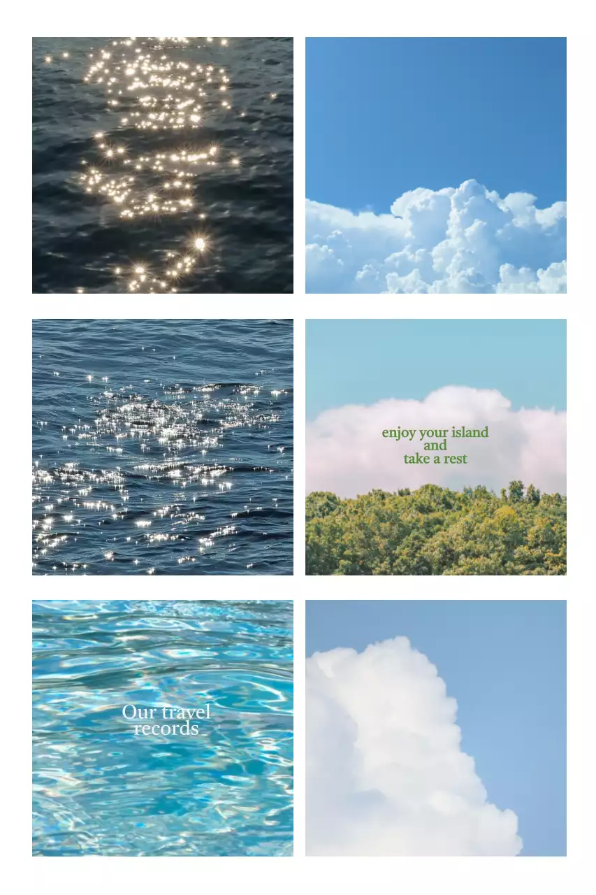 하늘색 자연 여행 광고