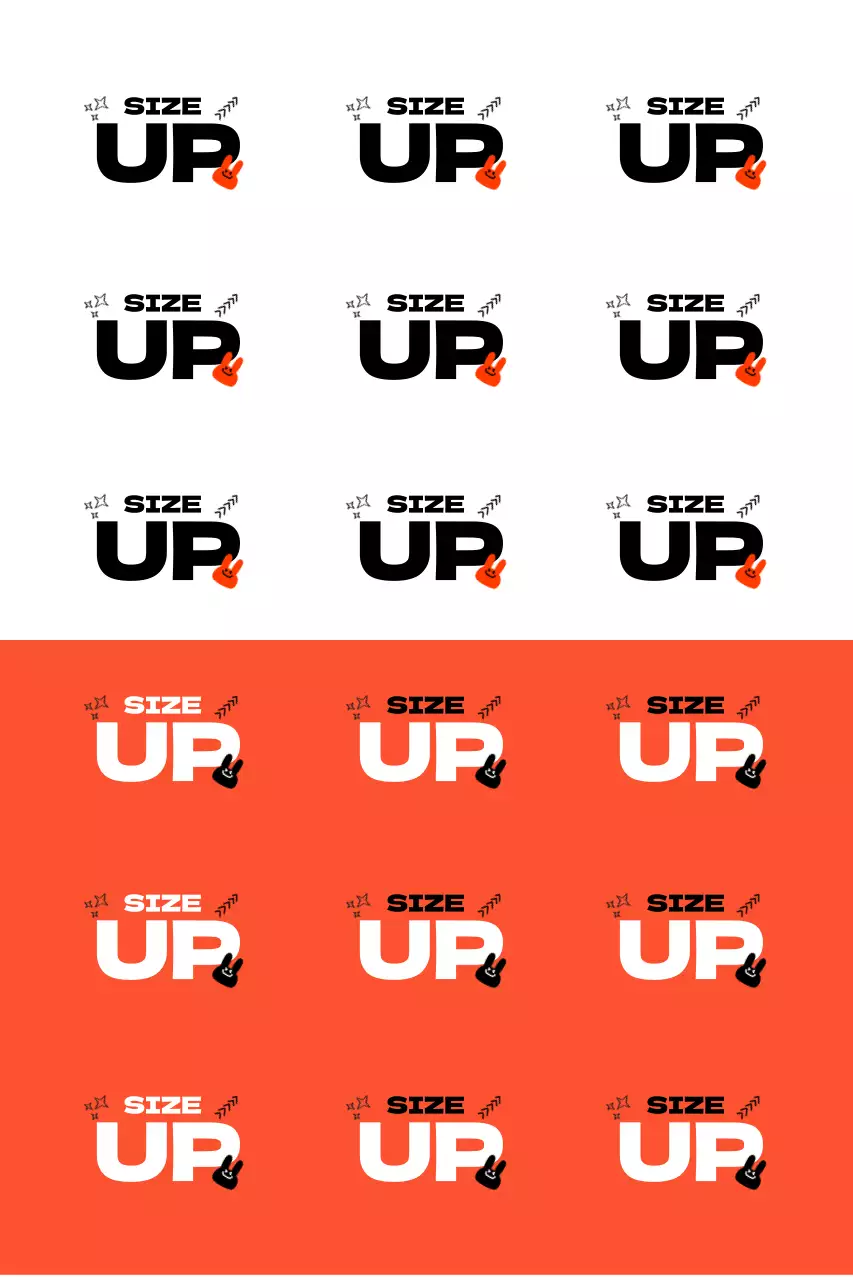 주황 모던 패턴 디자인