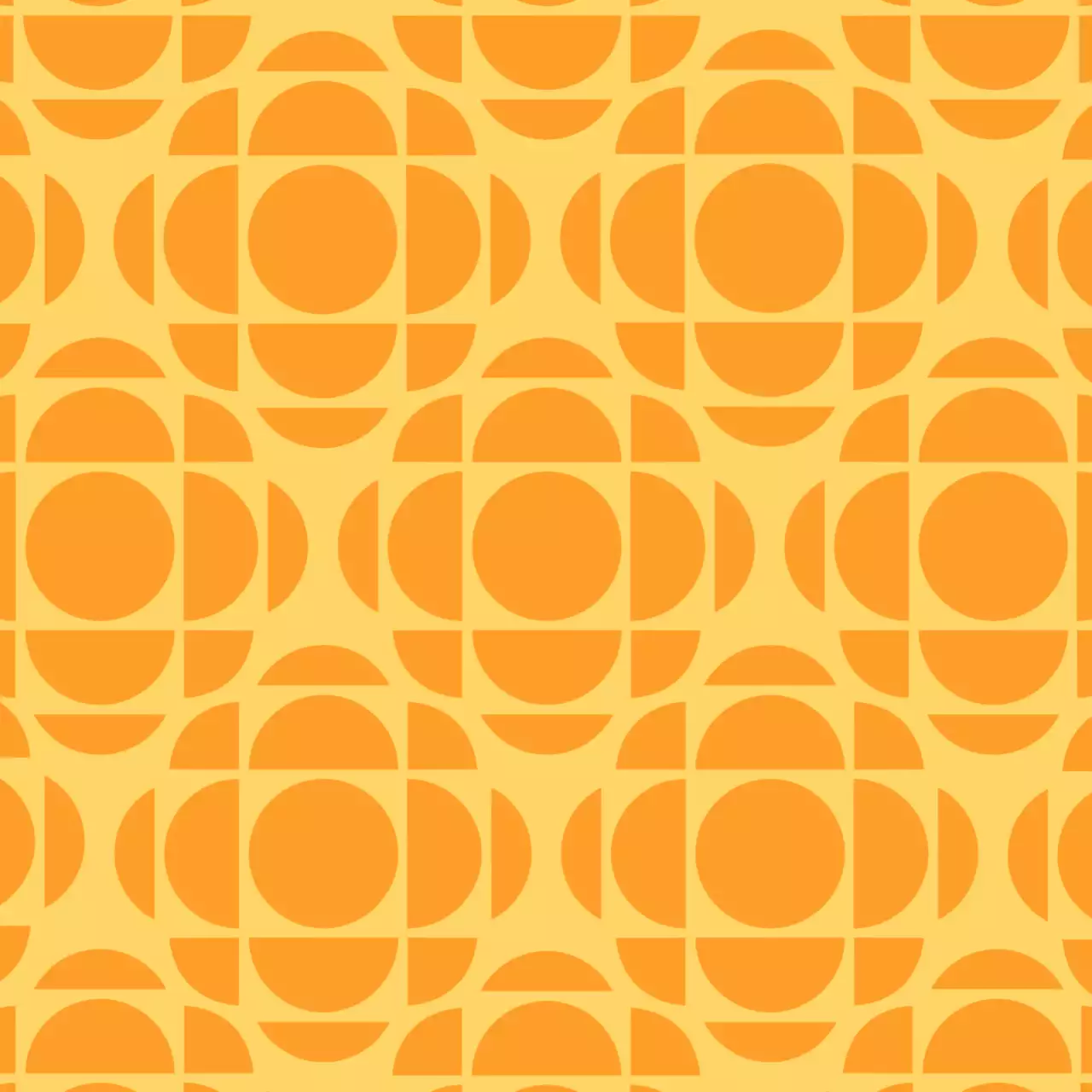 オレンジ 幾何学 模様 ラベル 反復パターン