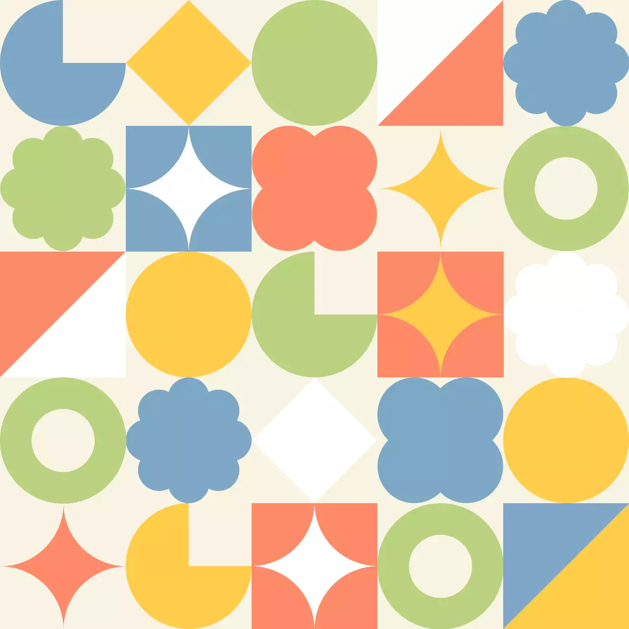 カラフル ポップ 幾何学 パターン 反復パターン