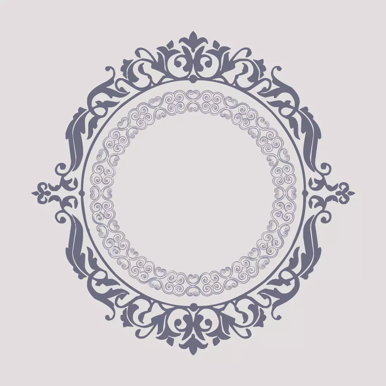 グレー アンティーク フレーム