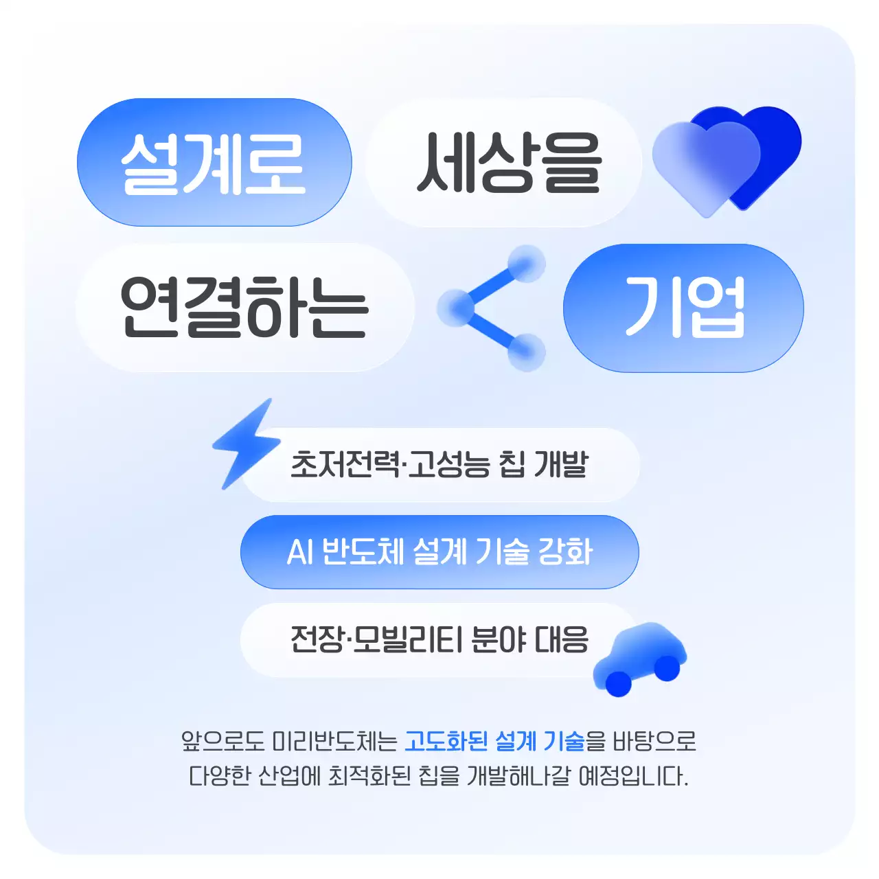 블루 모던 반도체 산업 홍보
