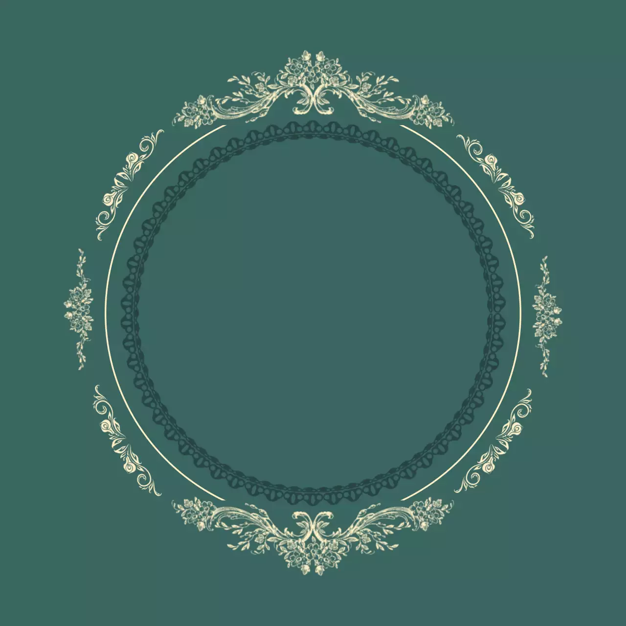 グリーン アンティーク 装飾 ポスター フレーム