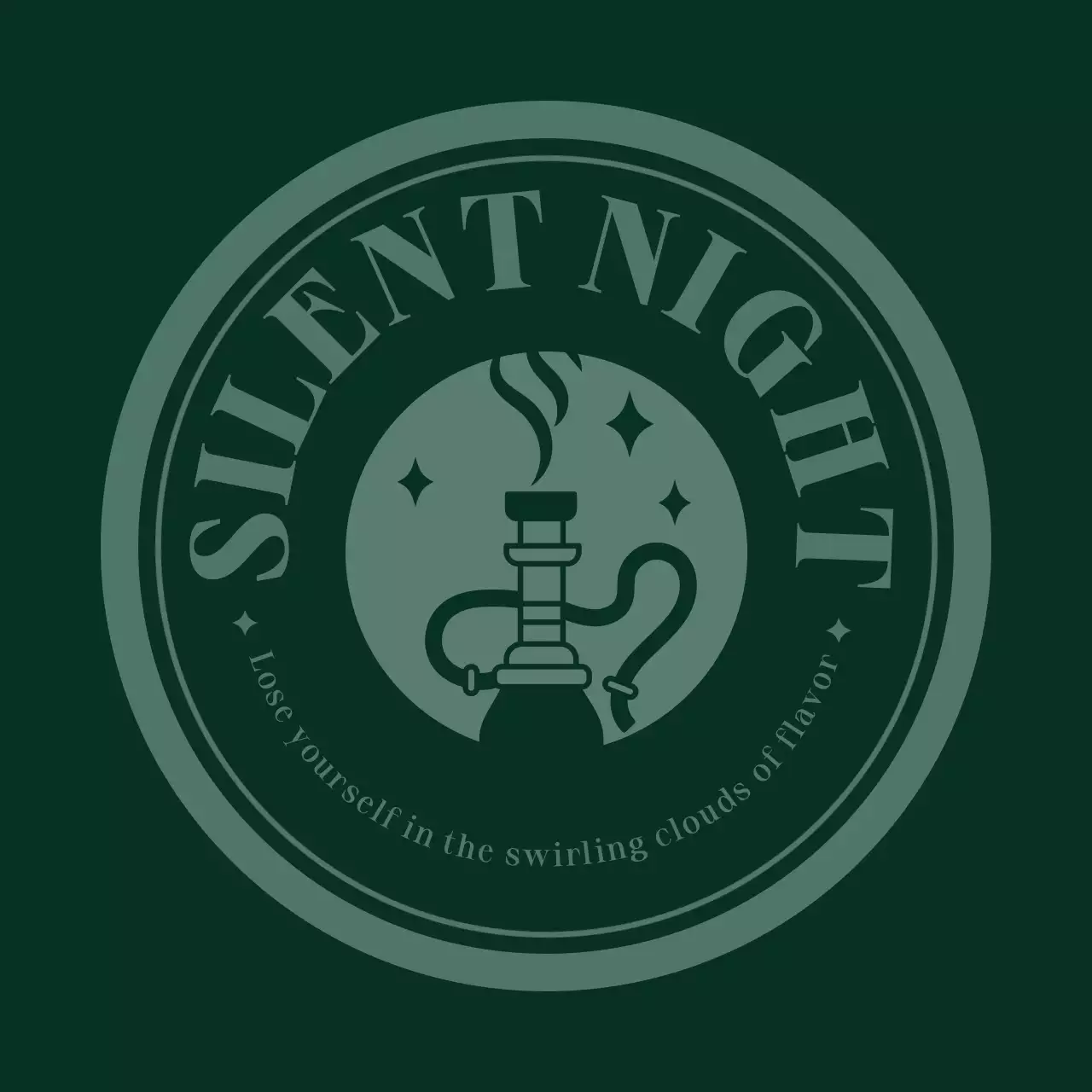 緑 クラシック シーシャ ロゴ  杯イラスト