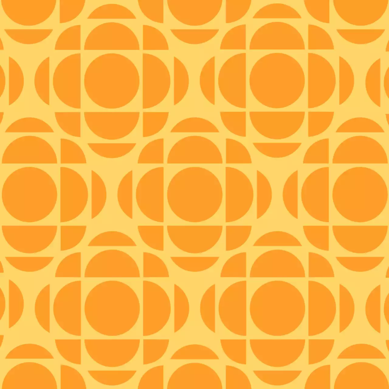 オレンジ 幾何学 模様 ラベル 反復パターン