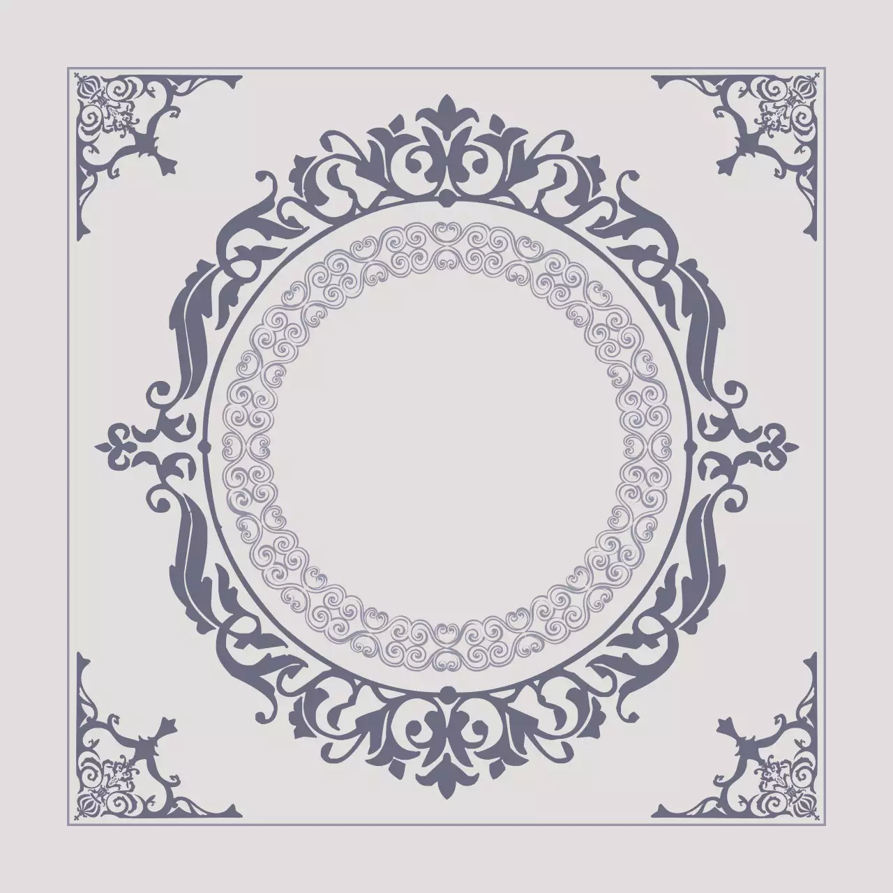 グレー アンティーク フレーム