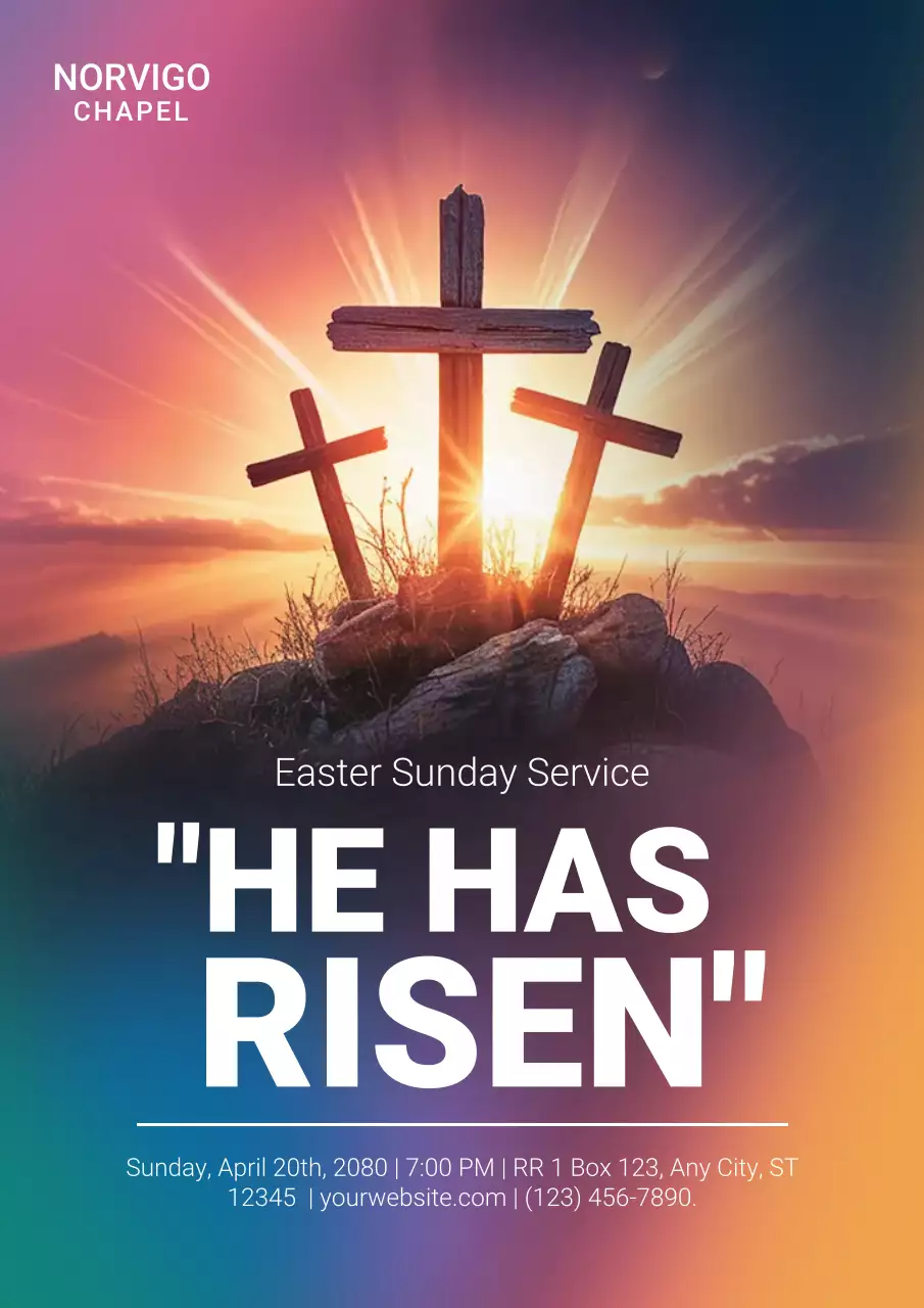 Colourful Easter Event Announcement Poster